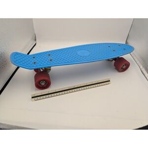 Rimable 22 Inch Skateboard Blue Plastic Cruiser Red Wheels Aluminum Trucks
